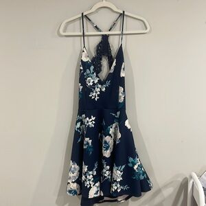 Blue floral Dress
